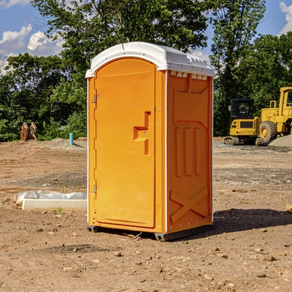 how often are the portable restrooms cleaned and serviced during a rental period in Gwynneville Indiana